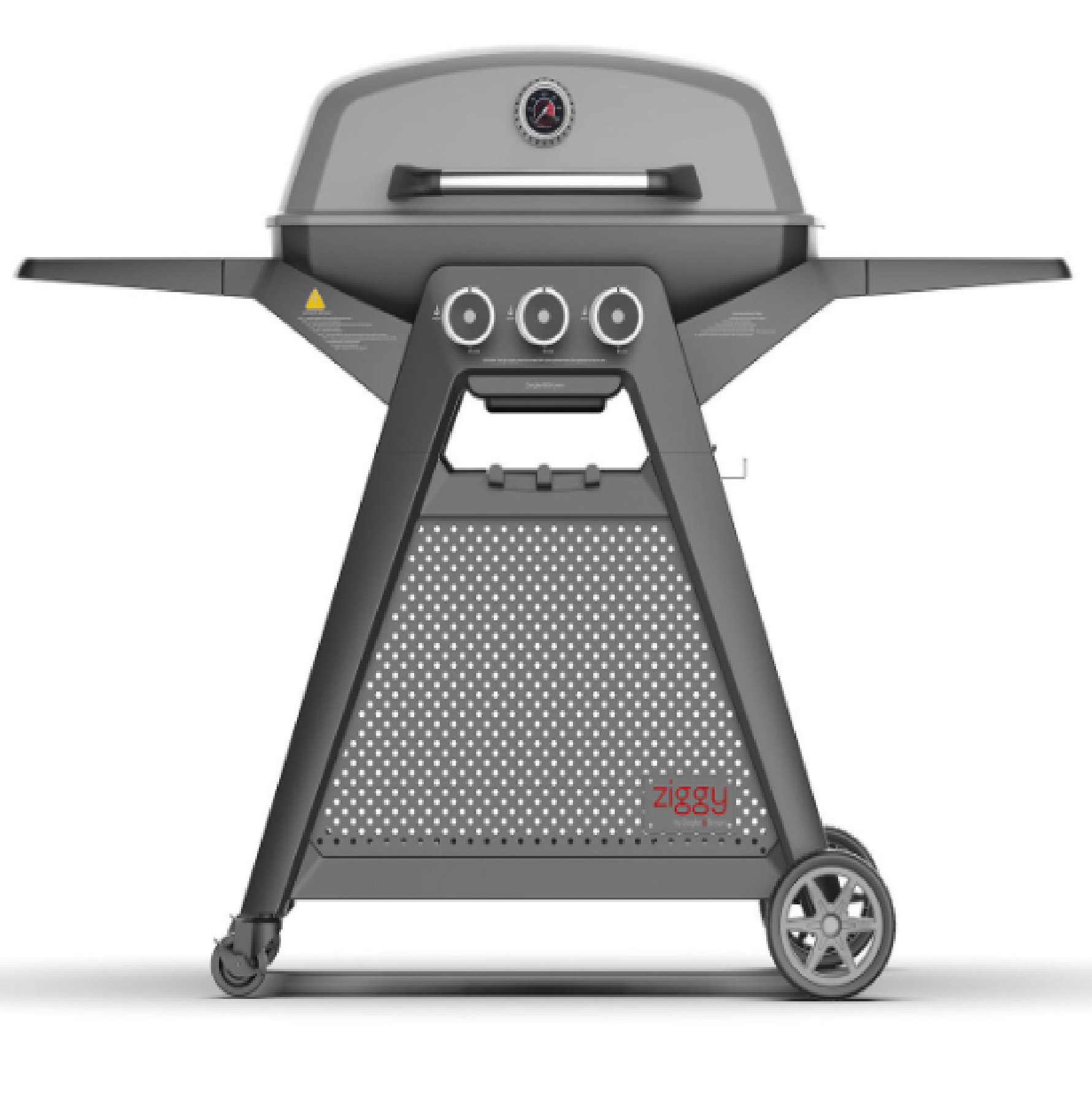 Ziegler & Brown ZIGGY GREY Elite Triple GAS GRILL With Cart